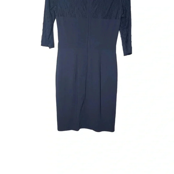 1788. BOSS BY HUGO BOSS KNEE LENGTH COCKTAIL/SEMI‎ FORMAL DRESS NAVY BLUE COLOR - Picture 9 of 9